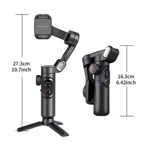 AOCHUAN 3-Axis Handheld Gimbal Stabilizer for Smartphone with Fill Light for Iphone Android Face Tracking Tiktok Vlog Smart XE