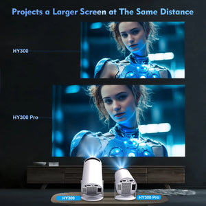 Projector HY300 Pro 4K Android 11 Dual Wifi6 260ANSI Allwinner H713 BT5.0 1080P 1280*720P Home Cinema Outdoor Projetor