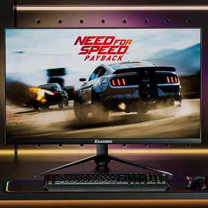 27-Inch 165Hz Gaming Monitor, 1440P Gaming Monitor, QHD 2K(2560X1440) PC Monitor, Monitor with 2 Speakers and Backlight, 1Ms Free Sync, Black Metal Base, DP&HDMI, Computer Gaming Monitor