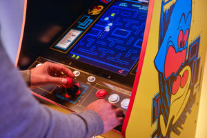 PAC-MAN Deluxe Arcade Game, Built for Your Home, with 5-Foot-Tall Full-Size Stand-Up Cabinet, 14 Classic Games, and 17-Inch Screen