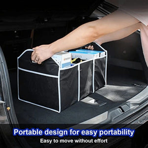 Car Multi-Pocket Trunk Organizer Large Capacity Folding Storage Bag Trunk Stowing And Tidying Trunk Organizer Car Accessories