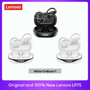 Original LP75 TWS Bluetooth V5.3 Headphones Wireless LED Digital Display Earphones Noise Reduction Waterproof Headset New