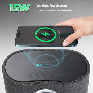 Magnetic Fluid Wireless Charger Bluetooth Stereo 3D Surround Bass Desktop Computer Desktop Speaker