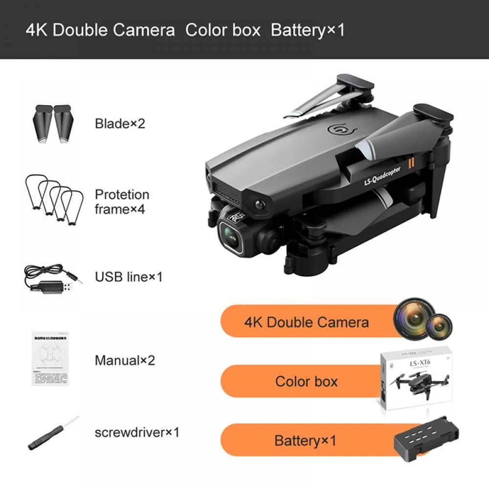 Wifi Drone/ Drones with Camera/ Thermal Camera/ 4K Camera/ Drone with 4K Camera/ Gps 4K Hd Camera Professional Dual Ies Camera Switching Function Gps Rc Brushless Motor Quadcopter