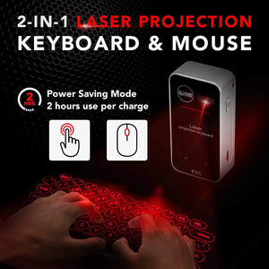 Laser Keyboard - Bluetooth Laser Projection Keyboard and Mouse for Iphone and Android Smartphones, Tablets, and More