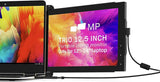 Portable Monitor for 13''-14'' Laptops - 12.5'' Trio Screen Extender,1080P Full HD IPS,USB A/Type-C Plug and Play,Windows/Android/Mac Compatible (One Trio Monitor)