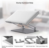 Laptop Stand, Adjustable Laptop Riser Ergonomic Computer Stand for Desk, Laptop Holder Compatible for Macbook Pro/Air, Surface Laptop and Other Laptops up to 15 Inches-Space Gray