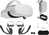 2022 Quest 2 All-In-One VR Headset with Touch Controllers, 256GB SSD, 3D Audio,Holiday Bundle: Marxsol Carrying Case, Earphone,10Ft Link Cable, Grip Cover,Knuckle & Hand Strap Lens Cover